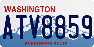 WA license plate ATV8859