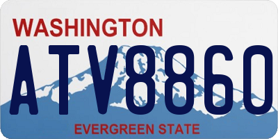 WA license plate ATV8860