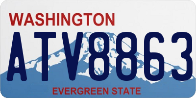WA license plate ATV8863