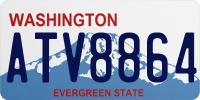 WA license plate ATV8864