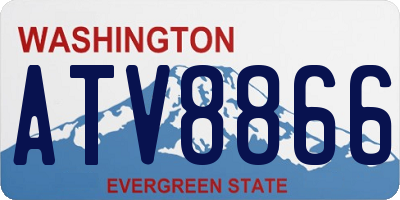 WA license plate ATV8866