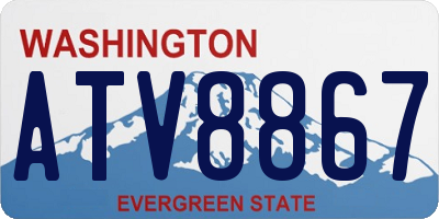 WA license plate ATV8867