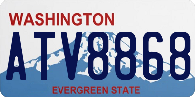 WA license plate ATV8868