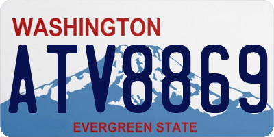 WA license plate ATV8869