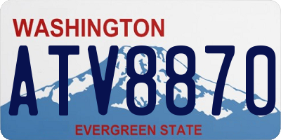 WA license plate ATV8870