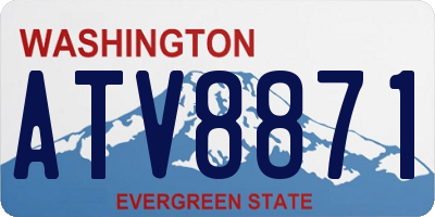 WA license plate ATV8871