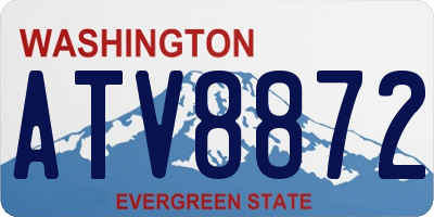WA license plate ATV8872