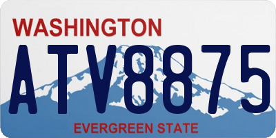WA license plate ATV8875