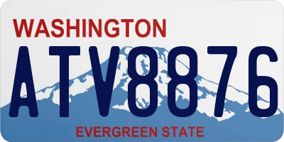 WA license plate ATV8876
