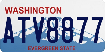 WA license plate ATV8877