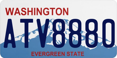 WA license plate ATV8880