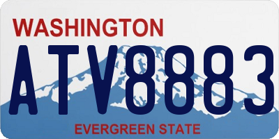 WA license plate ATV8883