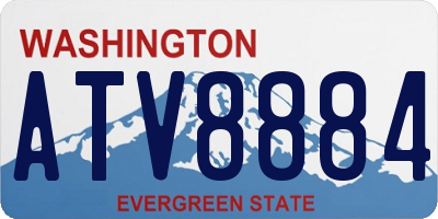 WA license plate ATV8884