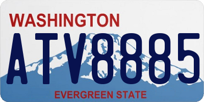WA license plate ATV8885