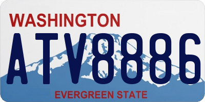 WA license plate ATV8886
