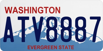 WA license plate ATV8887