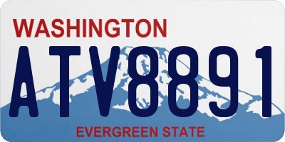 WA license plate ATV8891