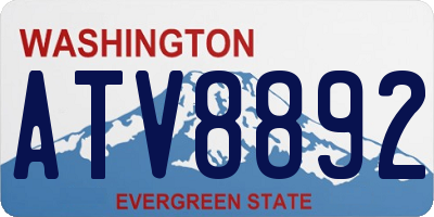 WA license plate ATV8892