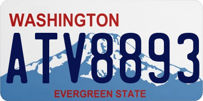 WA license plate ATV8893