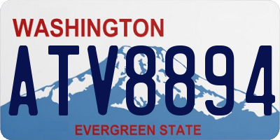 WA license plate ATV8894