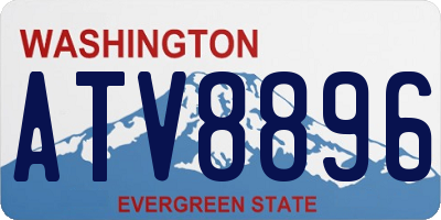 WA license plate ATV8896