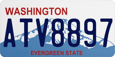 WA license plate ATV8897