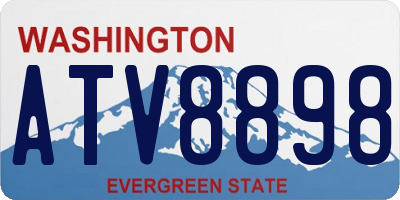 WA license plate ATV8898