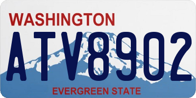 WA license plate ATV8902