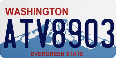 WA license plate ATV8903