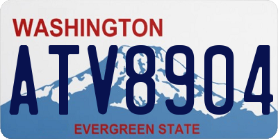 WA license plate ATV8904