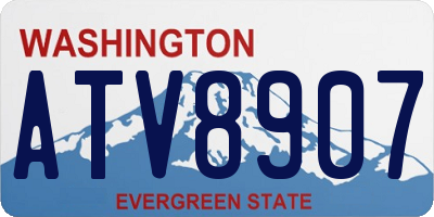 WA license plate ATV8907