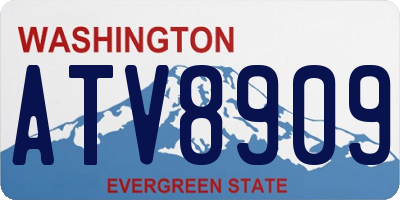 WA license plate ATV8909