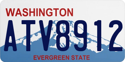 WA license plate ATV8912