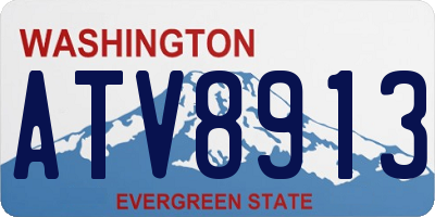 WA license plate ATV8913