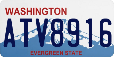 WA license plate ATV8916