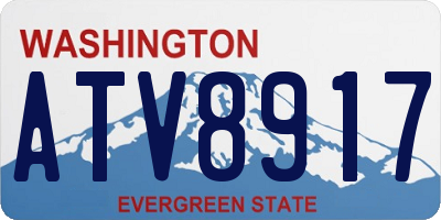WA license plate ATV8917