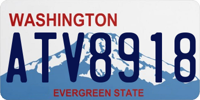 WA license plate ATV8918