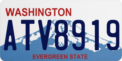 WA license plate ATV8919