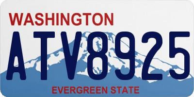 WA license plate ATV8925