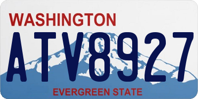 WA license plate ATV8927