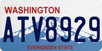 WA license plate ATV8929