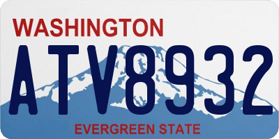 WA license plate ATV8932