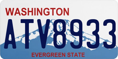 WA license plate ATV8933