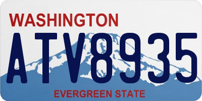 WA license plate ATV8935