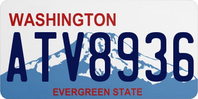 WA license plate ATV8936