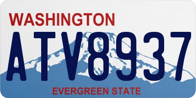 WA license plate ATV8937