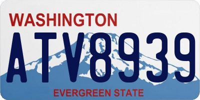 WA license plate ATV8939