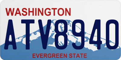WA license plate ATV8940