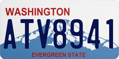 WA license plate ATV8941