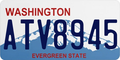 WA license plate ATV8945